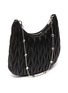 Detail View - Click To Enlarge - MIU MIU - Matelassé leather crystal embellished handle shoulder bag