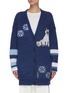 Main View - Click To Enlarge - LOEWE - Mixed intarsia Mohair Blend Oversized Cardigan