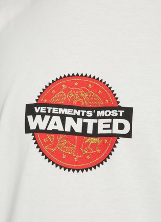  - VETEMENTS - 'Vetement's Most Wanted' slogan print T-shirt