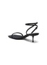 ALEXANDER WANG - 'Jessie' Crystal Embellished Logo Ankle Nylon Strap Heeled Sandals