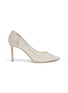 Main View - Click To Enlarge - JIMMY CHOO - ROMY 85' POINT TOE COARSE GLITTER PUMPS
