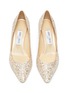 Detail View - Click To Enlarge - JIMMY CHOO - Romy' point toe coarse glitter pumps