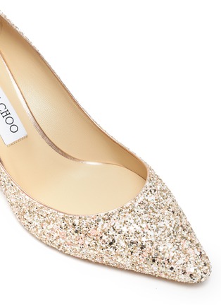 Detail View - Click To Enlarge - JIMMY CHOO - Romy' point toe coarse glitter pumps
