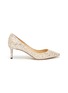 Main View - Click To Enlarge - JIMMY CHOO - Romy' point toe coarse glitter pumps