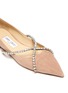 Detail View - Click To Enlarge - JIMMY CHOO - Genevi' criss-cross crystal chain ballerina flats