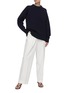 Figure View - Click To Enlarge - THE ROW - 'Ophelia' Rib Trim Wool Cashmere Blend Sweater