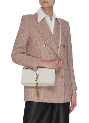 Front View - Click To Enlarge - SAINT LAURENT - 'Kate' tassel chain leather shoulder bag