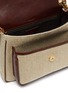 Detail View - Click To Enlarge - SAINT LAURENT - Niki' Logo Plaque Leather Trim Raffia Shoulder Bag
