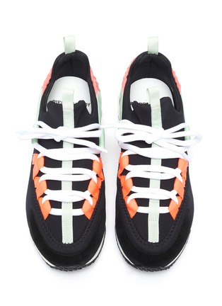 Detail View - Click To Enlarge - PIERRE HARDY - TREK COM' STRIPE MESH LEATHER SNEAKERS