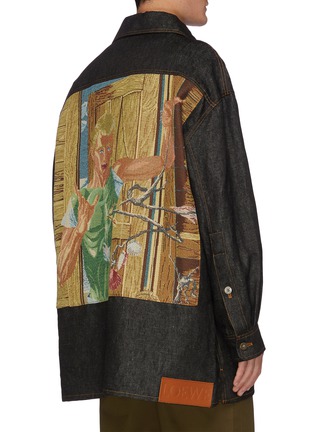 Back View - Click To Enlarge - LOEWE - Paul Cadmus Tapestry Panel Denim Oversize Overshirt