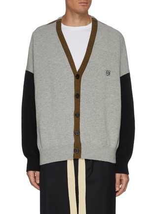 Main View - Click To Enlarge - LOEWE - Anagram embroidered wool cardigan