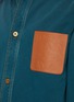  - LOEWE - Logo Patch Shearling Collar Dyed Denim Jacket