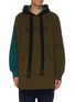 Main View - Click To Enlarge - LOEWE - Tassel drawstring logo embroidered oversized cape hoodie