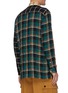 Back View - Click To Enlarge - LOEWE - Multicolour Check Anagram Leather Patch Cotton Modal Blend Shirt
