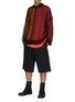 Figure View - Click To Enlarge - LOEWE - Sheer overlay colourblock mohair sweater