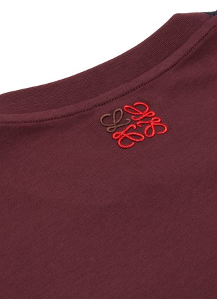  - LOEWE - Anagram embroidered asymmetric T-shirt