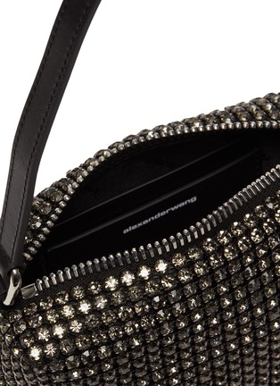 Detail View - Click To Enlarge - ALEXANDER WANG - Heiress' Medium Rhinestone Embellished Top Handle Pouch
