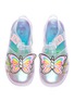 Figure View - Click To Enlarge - SOPHIA WEBSTER - Butterfly Unicorn Motif Transparent Toddler and Kids Jelly Caged Sandals