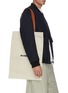 Figure View - Click To Enlarge - JIL SANDER - Logo print canvas shopper tote bag