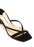 Detail View - Click To Enlarge - JIMMY CHOO - 'Maelie' Thin Strap Suede Curved Heel Sandals