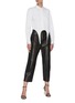 Figure View - Click To Enlarge - DION LEE - Strap waist garter shirt