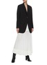 Figure View - Click To Enlarge - DION LEE - Pleated sheer crepe insert skirt