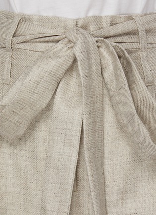  - GABRIELA HEARST - Judy' Double Belt Loop Wool Silk Linen Shorts