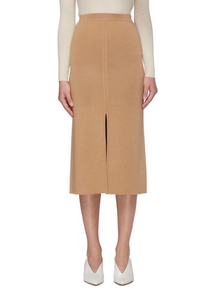 Main View - Click To Enlarge - GABRIELA HEARST - Front slit knit skirt