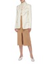 Figure View - Click To Enlarge - GABRIELA HEARST - Front slit knit skirt