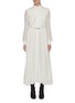 Main View - Click To Enlarge - GABRIELA HEARST - Erella' Belted Pleat Silk Virgin Wool Blend Shirt Dress