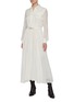 Figure View - Click To Enlarge - GABRIELA HEARST - Erella' Belted Pleat Silk Virgin Wool Blend Shirt Dress