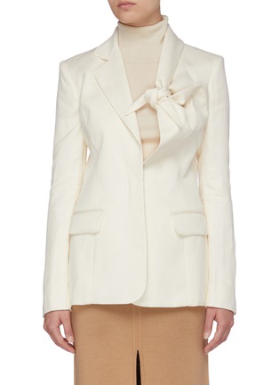 Main View - Click To Enlarge - GABRIELA HEARST - Oslo' twisted lapel linen blazer