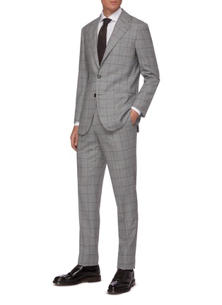 Figure View - Click To Enlarge - RING JACKET - Notch lapel check wool suit