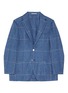 Main View - Click To Enlarge - RING JACKET - Notch Lapel Check Linen Wool Silk Blend Tweed Blazer