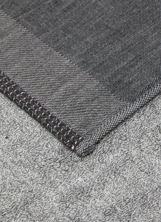 Detail View - Click To Enlarge - UCHINO - Zen Charcoal Gauze & Pile Wash Cloth – Dark Grey