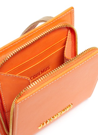 Detail View - Click To Enlarge - JACQUEMUS - 'Le Gadjo' logo embellished leather pouch