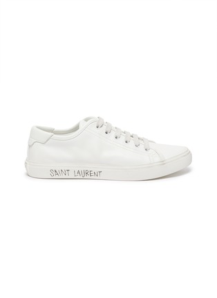 Main View - Click To Enlarge - SAINT LAURENT - 'Malibu' logo print sole leather sneakers