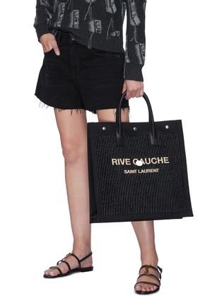 Figure View - Click To Enlarge - SAINT LAURENT - Noe Rive Gauche' logo tote bag