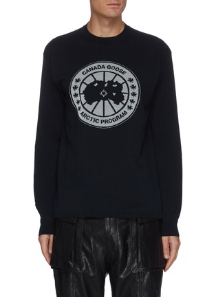 Main View - Click To Enlarge - CANADA GOOSE - x Angel Chen Reflective Disc Logo Merino Wool Sweater