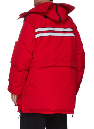 Back View - Click To Enlarge - CANADA GOOSE - x Angel Chen 'Snow Mantra' Stripe Patch Pocket Retractable Waist Puffer Parka