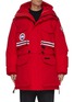 Main View - Click To Enlarge - CANADA GOOSE - x Angel Chen 'Snow Mantra' Stripe Patch Pocket Retractable Waist Puffer Parka