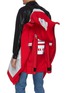 Detail View - Click To Enlarge - CANADA GOOSE - x Angel Chen 'Morgan Rain Snow Mantra' Logo Stripe Patch Pocket Raincoat