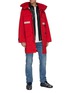 Figure View - Click To Enlarge - CANADA GOOSE - x Angel Chen 'Morgan Rain Snow Mantra' Logo Stripe Patch Pocket Raincoat