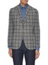 Main View - Click To Enlarge - BRIONI - Check wool silk blend blazer