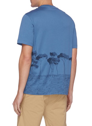 Back View - Click To Enlarge - BRIONI - Tree Print Cotton T-shirt