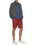 Figure View - Click To Enlarge - BRIONI - Drawstring waist linen shorts