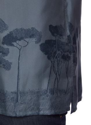  - BRIONI - Tree embroidered bowling shirt