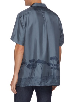 Back View - Click To Enlarge - BRIONI - Tree embroidered bowling shirt