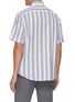 Back View - Click To Enlarge - BRIONI - Seersucker stripe short sleeve shirt