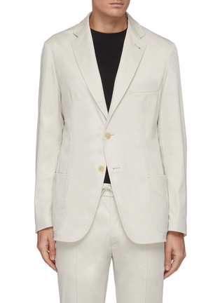 Main View - Click To Enlarge - BRIONI - Single Breast Cotton Blend Blazer